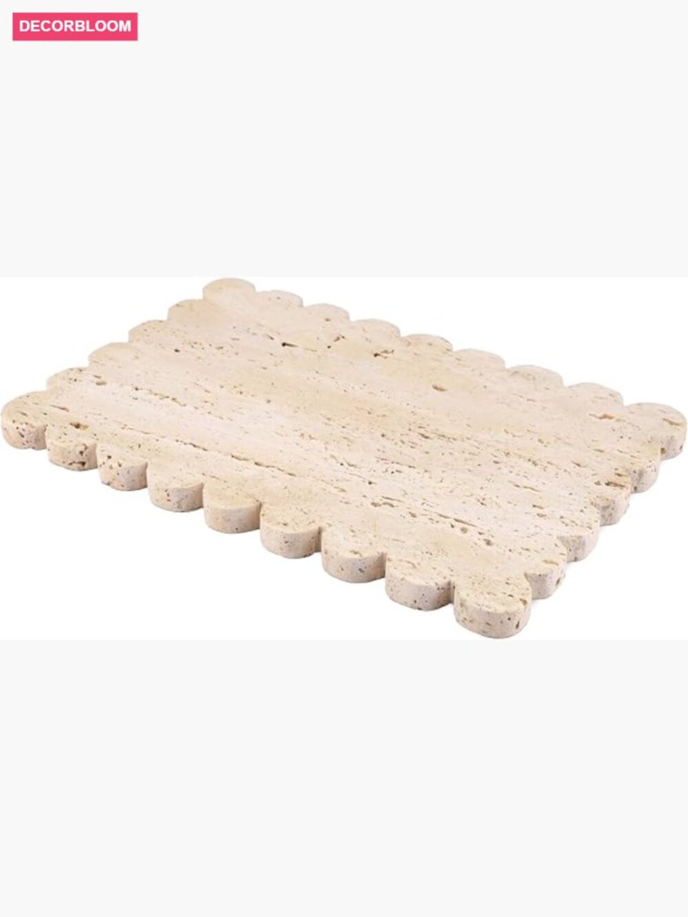 Natural Travertine Stone Cutting Board 12x8in Multipurpose Serving Tray - Picture 1 of 4